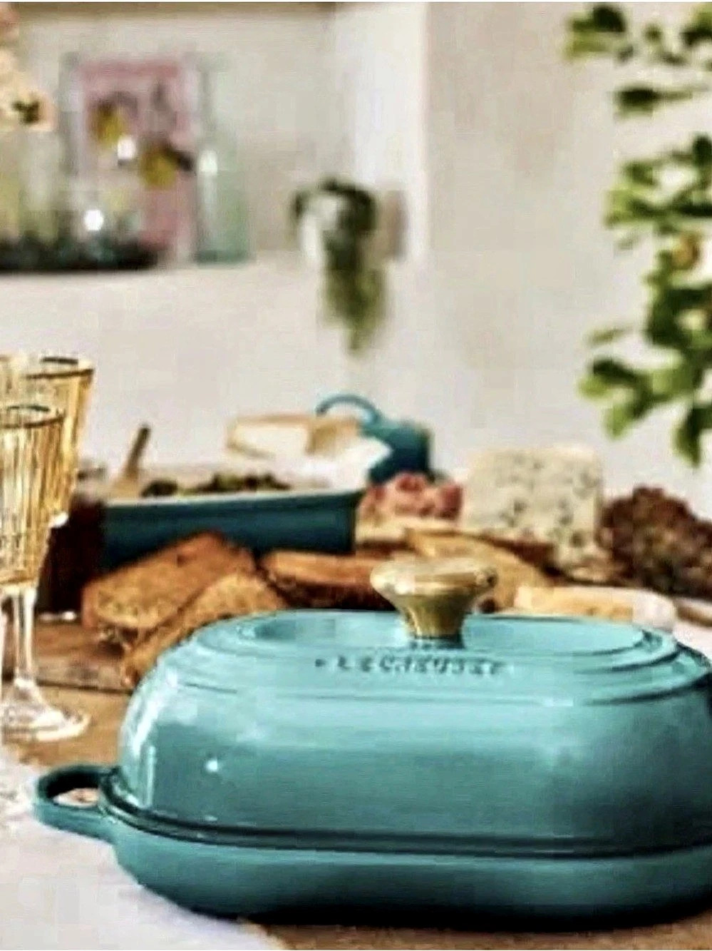 NEW Le Creuset Oval Bread Oven – 1.5 Qt – Riviera Teal – Made in France